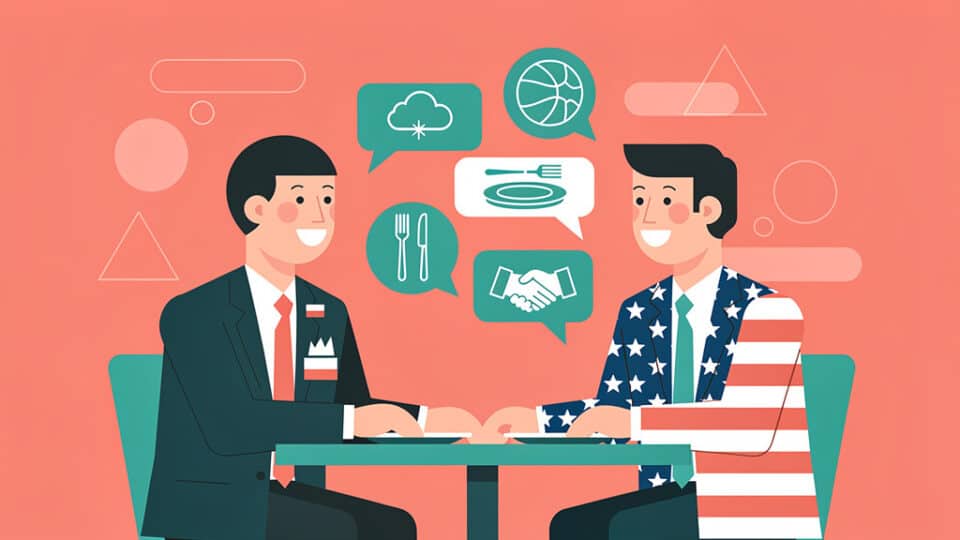Sztuka small talku: O czym rozmawiać przy kolacji z partnerem z USA?